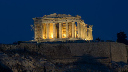 Obraz premium view of Parthenon by night