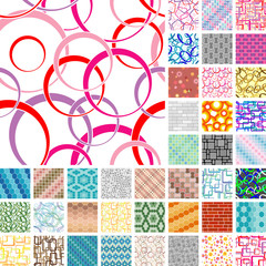 Set of 40 seamless patterns