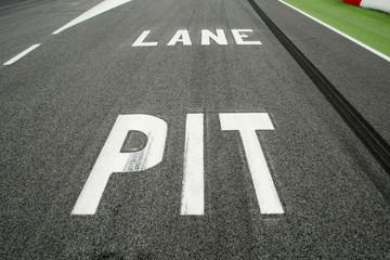 Pit Lane de circuito de velocidad