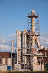 industrial Chemical plant outside pipes and vents