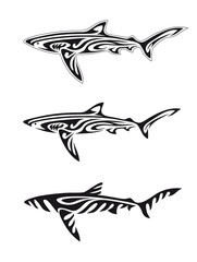 Naklejka premium Haifisch abstrakt, Illustration