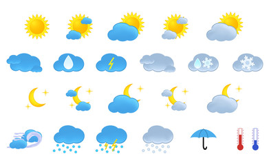 Obraz premium Weather icons