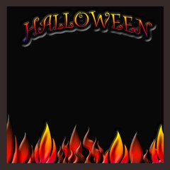 Halloween flaming poster © robert mobley