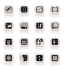 Simple Business, Office and Mobile phone icons