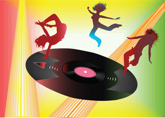 Record with dansing people