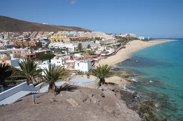 Türaufkleber Küste in der Nähe von Morro Jable, Kanarische Insel Fuerteventura, Spanien © philipus