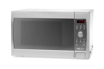 new microwave on white
