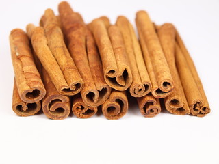 Cinnamon bark isolated on a white background