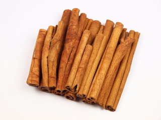 Cinnamon bark isolated on a white background