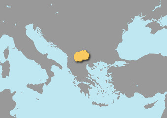 mappa Macedonia 3d