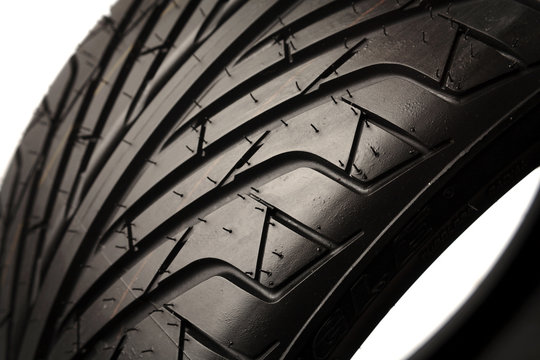 Closeup of brand new tire