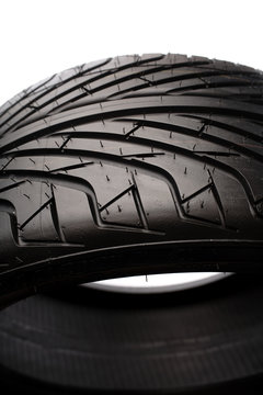 Closeup of brand new tire
