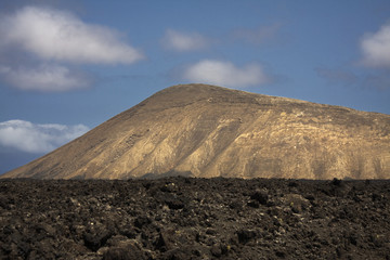 Landscape of White Montain (Montana blanca) in Lanzarote Spain