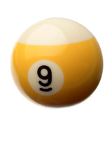 Pool ball isolated over white background