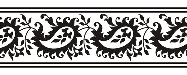traditional paisley floral design , textile , Rajasthan, royal India  © SIRIUS*