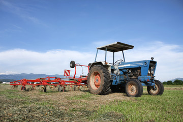 Tractor on field