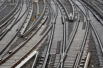 Bahngleise am Hamburger Hauptbahnhof