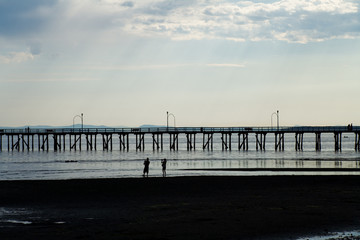 Fototapeta na wymiar Pier and sea