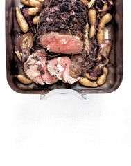 roast prime rib wth apple compote