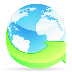 Naklejka premium Blauer Planet