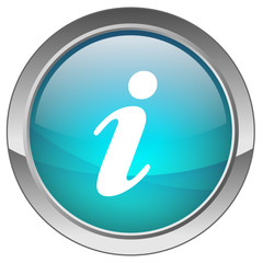 Orb button with Information symbol (blue)