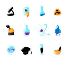 Bright science icons