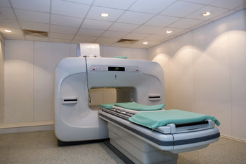 Modern Magnetic resonance imaging (MRI) machine in hospital