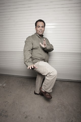 Man in a fighting stance