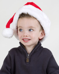 Boy in Santa hat