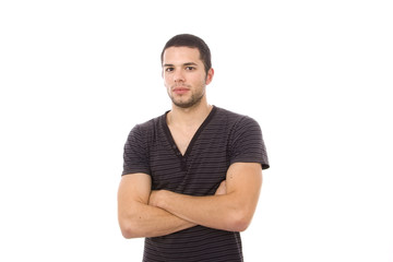 Obraz premium young casual man portrait, isolated on white
