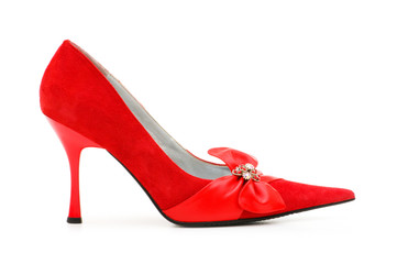 Woman shoes isolated on the white background
