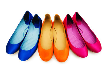 Woman shoes isolated on the white background