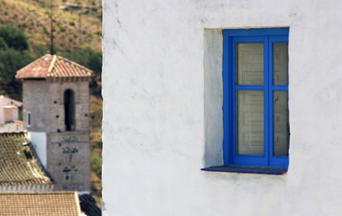 Fototapeta na wymiar Window blue