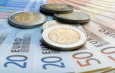 Euro banknotes