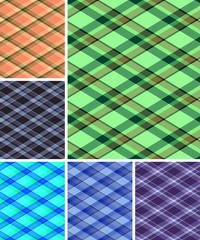 Collection of seamless plaid patterns. Volume 11