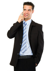 Fototapeta premium funny businessman making a call
