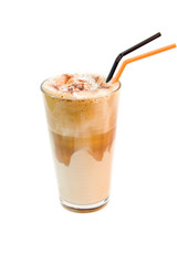 greek cold coffee - frappe isolated on white