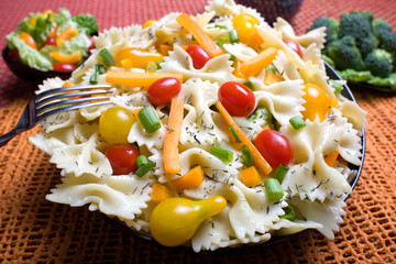 Pasta with Red and Yellow Tomatoes