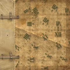 Grunge ornamental cover for an album with photos