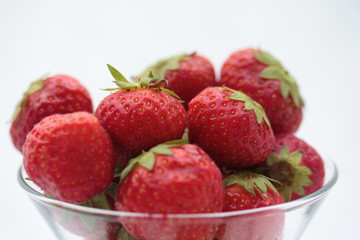 strawberries in a glass