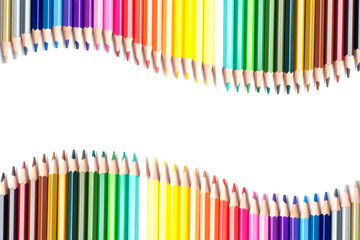 Obraz premium Colorful pencils frame