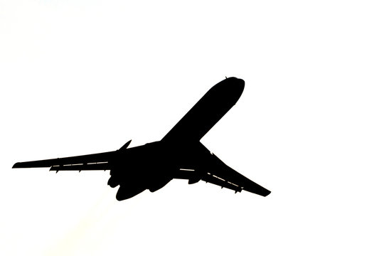 silhouette of aircraft
