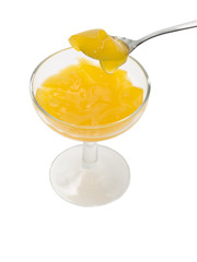 Isolated orange jelly