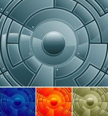 Set of abstract technology background. vector layered.