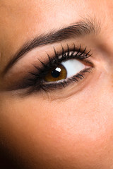 Fototapeta na wymiar Fashion eye, long eyelashes and beautiful eye.