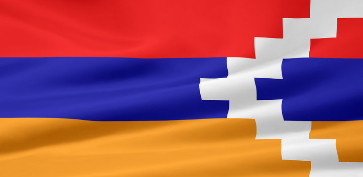Flagge von Bergkarabach