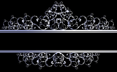 Silver decorative banner
