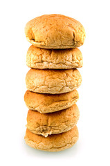 Brown bread stacked
