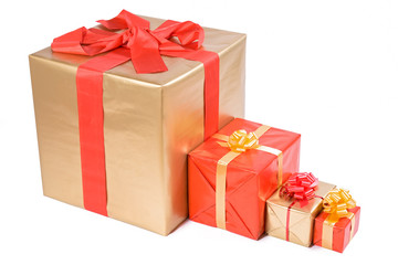 Christmas box isolated on white background