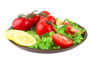 vegetable mix on dark dish
